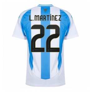 Argentina Lautaro Martinez #22 Hjemmebanetrøje Copa America 2024 Kort ærmer